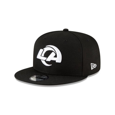 Black Los Angeles Rams Hat - New Era NFL 9FIFTY Snapback Caps USA8046517